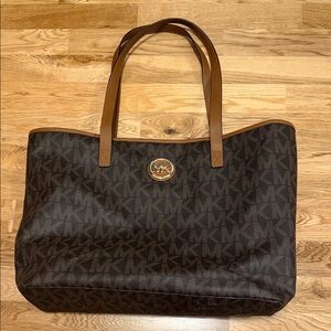 Michael Kors Dark Brown Logo Tote